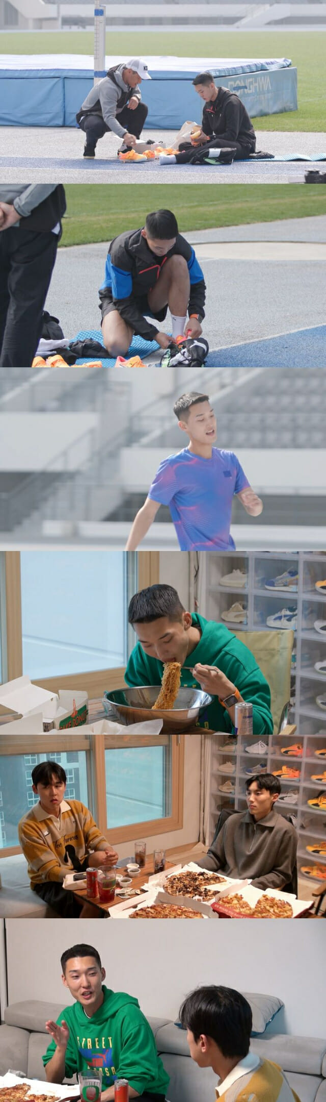'높이뛰기 국가대표' 우상혁, 도넛 6개·비빔라면 4봉 순삭
