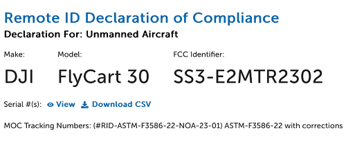 미국 FAA의 리모트 ID 허가 (사진=FAA)
