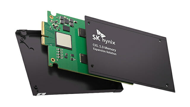 SK하이닉스가 2022년 공개한 DDR5 96GB CXL 2.0 메모리 샘플(사진=SK하이닉스)