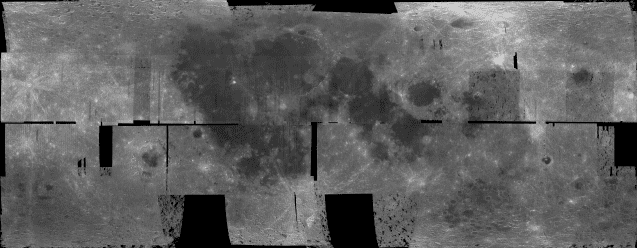 다누리 광시야편광카메라의 촬영 사진으로 작성한 달 전체 지도 (자료=과기정통부)