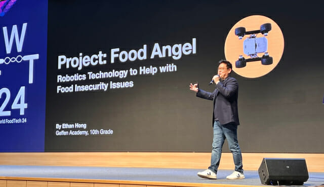 "노숙자 위한 음식배달 로봇"…데니스홍, 아들 이산 군 프로젝트 소개