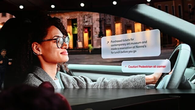 생성 AI 탑재로 운전자와 자연어로 소통하는 차량 예시. (사진=지디넷코리아)