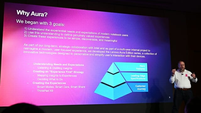 케빈 벡 선임 기술자는 ”아우라 에디션의 3대 기능은 이용자 목소리를 반영한 결과물”이라고 설명했다. (사진=지디넷코리아)