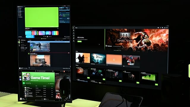 G어시스트가 구동중인 PC. 지포스 RTX 5070 GPU를 탑재했다. (사진=지디넷코리아)