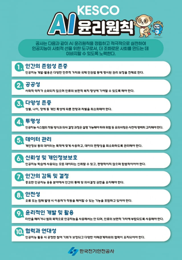 한국전기안전공사 AI윤리원칙