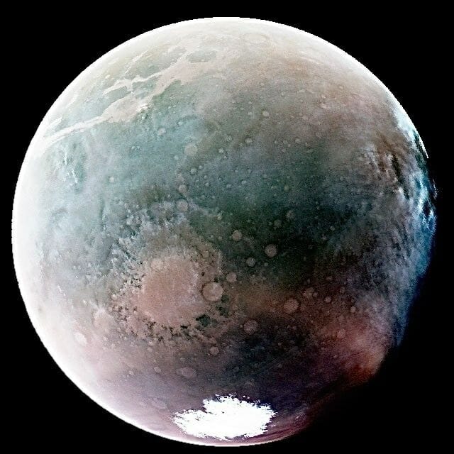 2013년 발사된 메이븐 우주선이 자와선으로 화성의 모습을 촬영한 모습 (사진=NASA/LASP/CU 볼더)