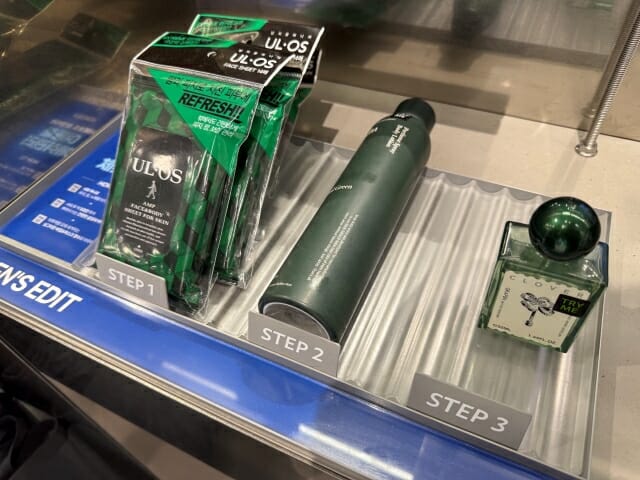 피부관리 과정을 순서별로 설명해 둔 모습