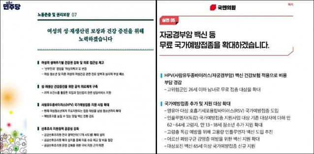 (출처=21대 대통령 선거 공약 일부 발췌)