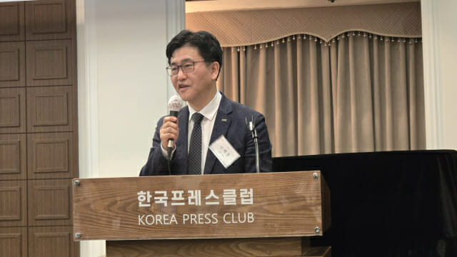 나재훈 한국정보시스템감사통제협회장이 재선임 소감을 말하고 있다.