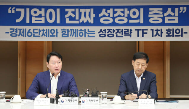 최태원 "기업 성장할수록 차별적 규제 받는 것 지양해달라"