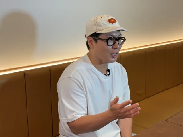 정윤기 연돈볼카츠 가맹점주협의회 공동회장이 발언하고 있다