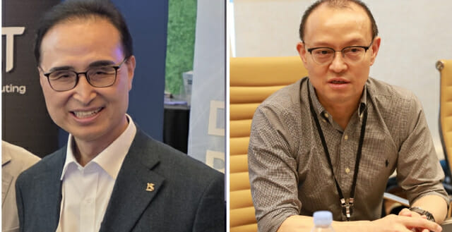 한국의 양자 산업계를 이끌고 있는 김효실 (사)미래양자융합센터장과 방승현 (사)한국양자산업협회장(왼쪽부터)