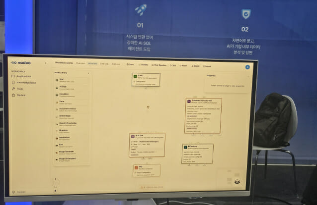 AI페스타에서 선보인 나두모두의 AI 에이전트 빌더(사진=남혁우 기자)