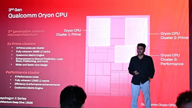 스냅드래곤 X2 엘리트 익스트림의 CPU 코어 구성도. (사진=지디넷코리아)