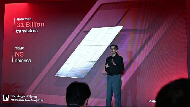 스냅드래곤 X2 엘리트 익스트림. TSMC N3X 공정으로 만들어졌다. (사진=지디넷코리아)