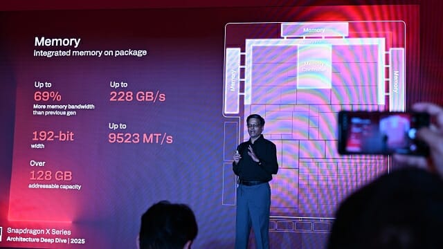 메모리를 SoC 다이와 같은 패키지에 넣어 128GB 이상 탑재 가능하다. (사진=지디넷코리아)