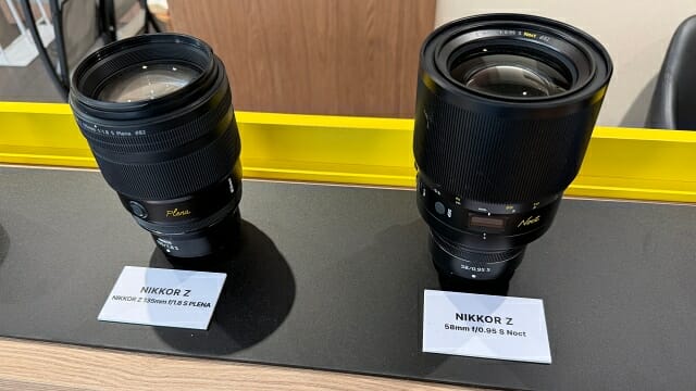 니코르 Z 58mm f/0.95 S Noct 등 희귀 렌즈도 직접 체험할 수 있다. (사진=지디넷코리아)