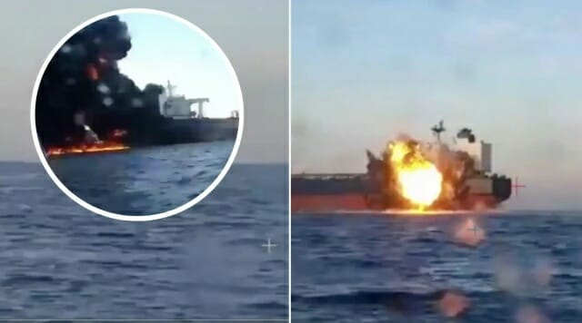 우크라 해상 드론, 위력 입증…러시아 선박 피격 장면 포착