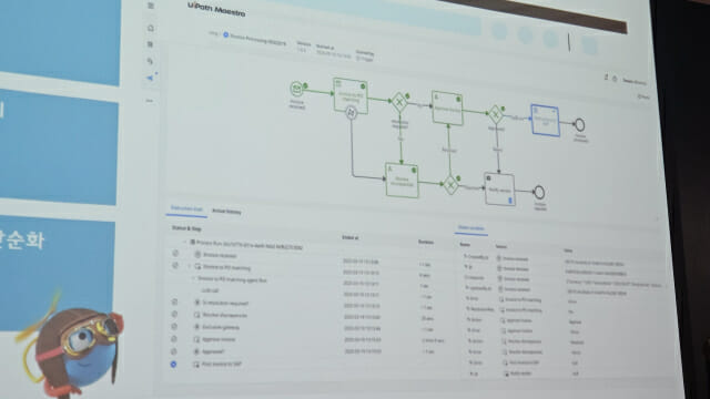 유아이패스가 새로운 오케스트레이션 플랫폼 '마에스트로'를 선보였다. (사진=한정호 기자)