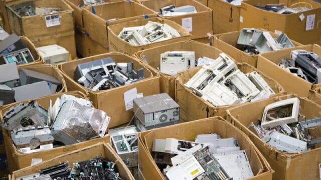 HP가 수거 후 분류한 폐토너와 소모품. (사진=HP)