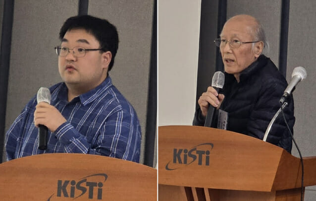 주제발표하는 번영 유용길 대표(왼쪽)와 장대성 대흥술루션 CTO.