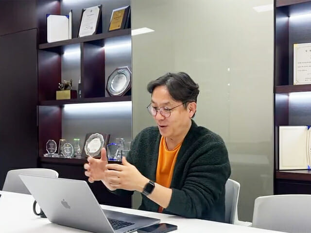 노용환 모니터랩 엔드포인트보안연구소장이 모니터랩 BAS의 차별점에 대해 설명하고 있다.