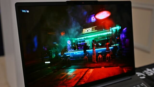 업스케일 기능 'XeSS', '품질'(Quality) 설정 후 구동 화면. (사진=지디넷코리아)