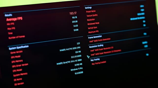 초당 프레임이 193.17까지 상승한다. (사진=지디넷코리아)