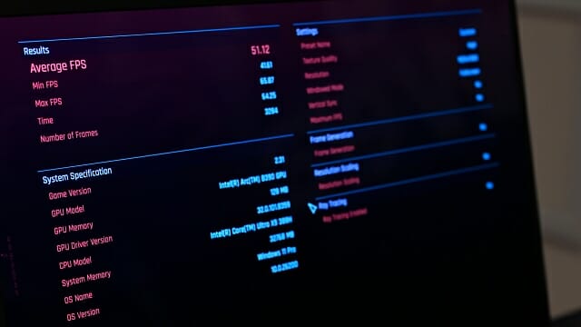 평균 프레임은 51.12 프레임까지 상승했다. (사진=지디넷코리아)