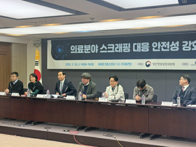 '의료분야 스크래핑 대응·안전성 강화 토론회' 패널 토의에 참가한 전문가들.