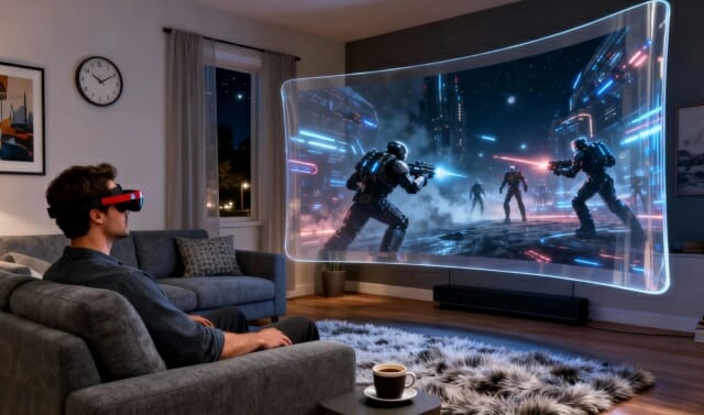 착용하면 집이 300인치 극장으로 변신…초경량 AR 글래스