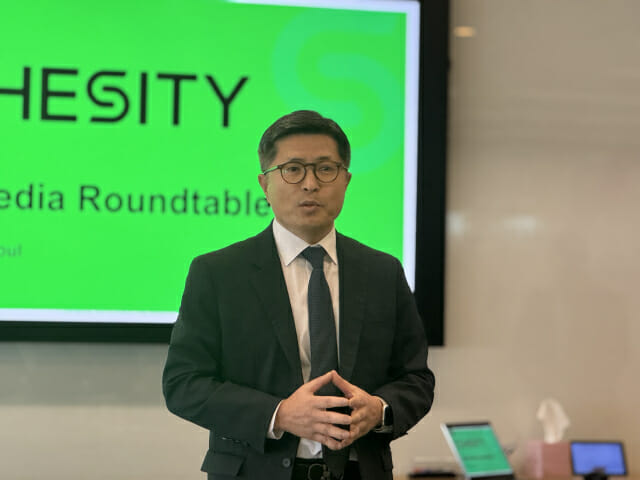 국내 사이버 레질리언스 현황에 대해 설명하고 있는 이상훈 코헤시티 한국지사장.