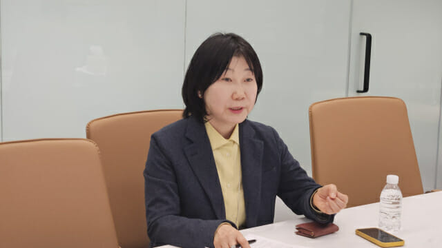 박 대표는 오는 6월 AI 특화 벡터 DB 솔루션을 선보인다고 소개했다. (사진=한정호 기자)