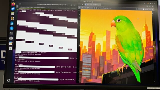 컴피UI로 기존 사진을 80년대 미국 만화 형식으로 재생성한 결과물. (사진=지디넷코리아)