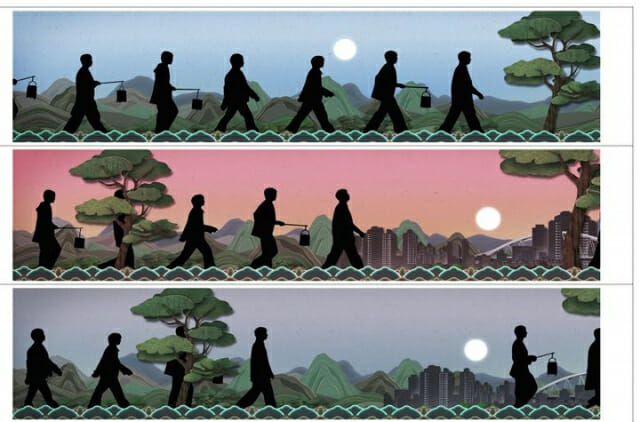 서울 도심 걷는 BTS, 광화문 일대 옥외광고 삼켰다