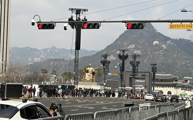 BTS 컴백 무대가 열리는 광화문 일대 (사진=지디넷코리아)