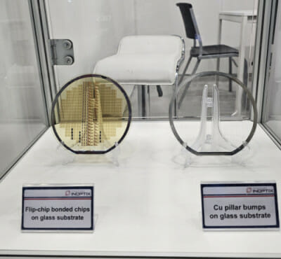 인옵틱스가 개발한 전자·광 통합 집적형 유리기판 공정 플랫폼 실제 형상.(사진=인옵틱스)