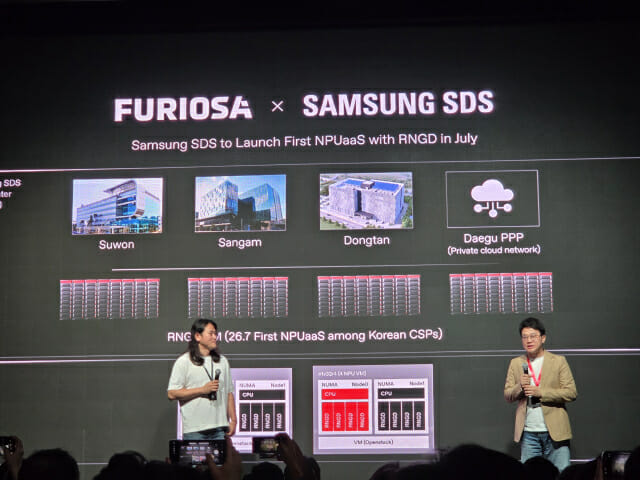 (왼쪽부터) 백준호 퓨리오사AI 대표와 이준형 삼성SDS 상무.(사진=지디넷코리아)