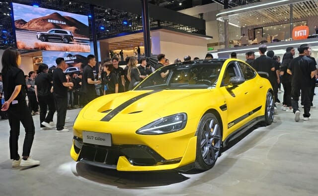 샤오미 SU7 울트라가 전시된 모습 (사진=지디넷코리아)